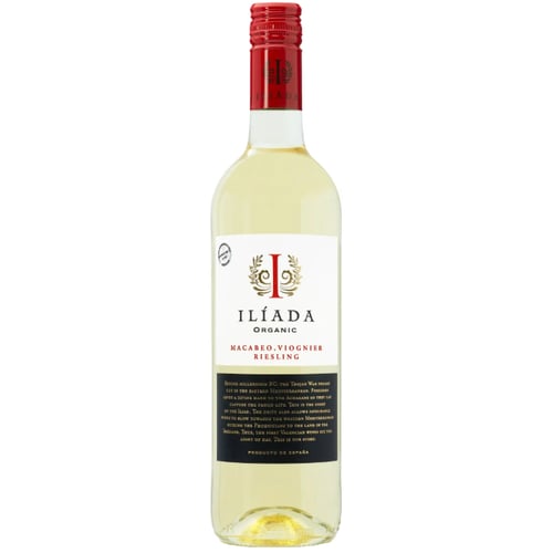 Вино Anecoop Iliada Organic White D.O., біле, сухе 12.5% (0.75 л) (MAR8412276105297)