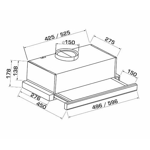 Витяжка GRANADO Telde 602-700 black