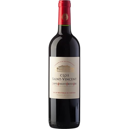 Вино Les Grands Chais de France Château Clos Saint-Vinsent Saint-Emilion Grand Cru червоне сухе 14% 0.75 л