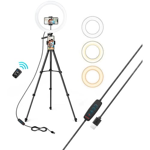 Кільцева LED лампа TaoTronics 12", 10 Adjustable Brightness, 61" Extendable Tripod Stand (TT-CL027)