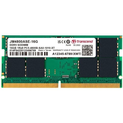 Transcend 16 GB SO-DIMM DDR5 4800 MHz JetRam (JM4800ASE-16G)