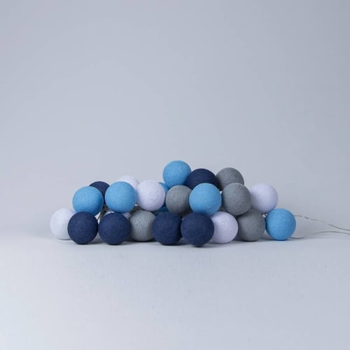 Гірлянда Cotton ball lights на 10 куль 2,7м, Sailor Blue