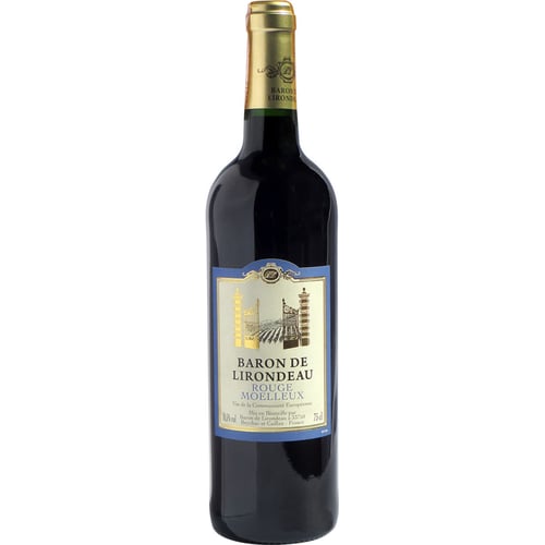 Вино Baron de Lirondeau червоне напівсолодке Castel 0.75л (PRA3107874905145)