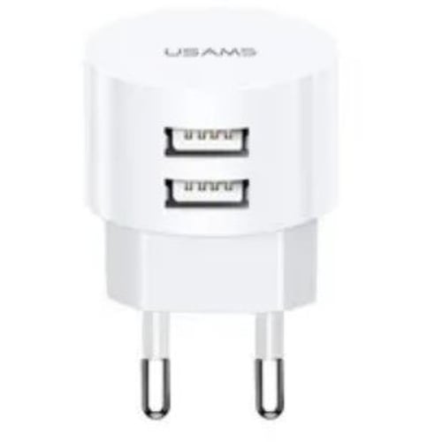 Зарядний пристрій Usams Wall Charger 2xUSB US-CC080 T20 2.1A White (CC80TC01)