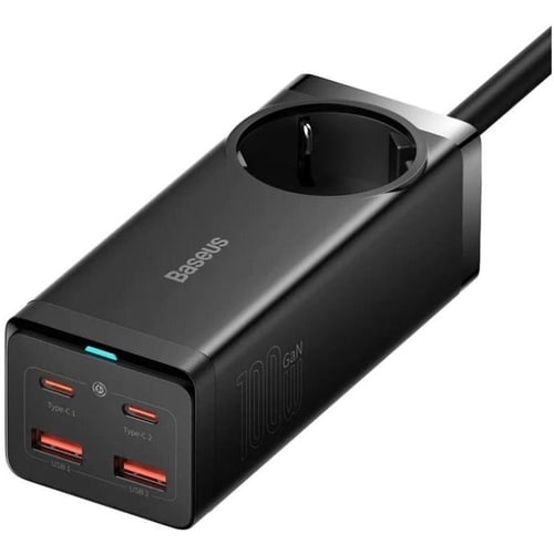 Зарядное устройство Baseus Wall Charger 2xUSB-C+2xUSB GaN3 Pro 100W with USB-C Cable Black (PSZM000401)