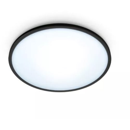 Умный потолочный светильник WiZ SuperSlim Ceiling, 16W, 1500lm, 29,2см, 2700-6500K, Wi-Fi, чернй