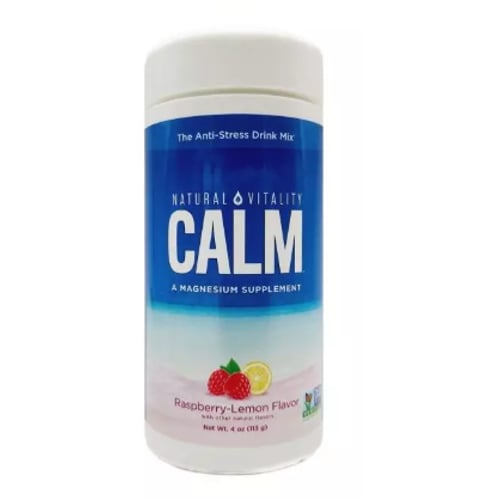 Natural Vitality CALM Powder Raspberry Lemon Антистресовий напій смак малина лимон 113 гр