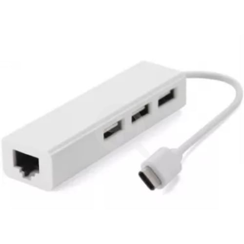 Адаптер Value Adapter USB-C to 3xUSB2.0+RJ45 White