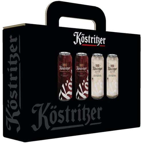 Подарунковий набір пива Kostritzer Schwarzbier 4.8% 2х0.5 л + Kostritzel Edel Pils 4.8% 2х0.5 л