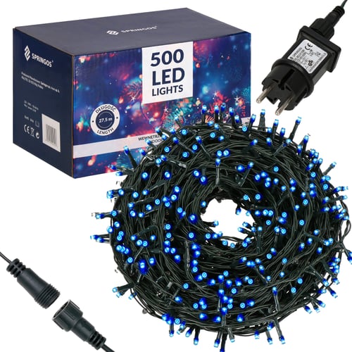 Гірлянда Springos вулична 25 м 500 LED блакитна (CL0523)