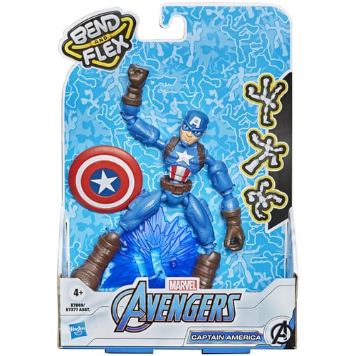 Фигурка Hasbro Мстители Бенди 15 см E7869 Avengers Bend And Flex Captain America (E7377_E7869)