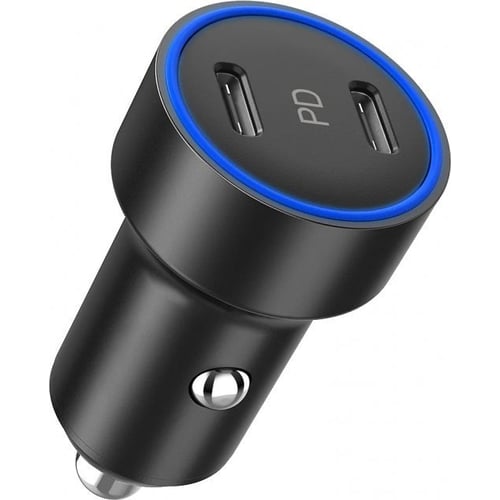 Зарядное устройство Choetech Car Charger 2хUSB-C 40W Black (С0054)