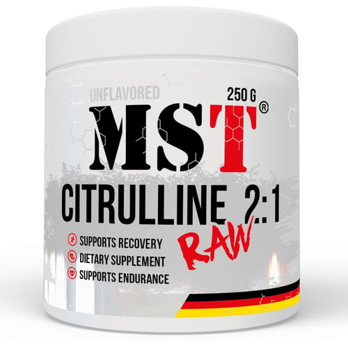 Аминокислота для спорта MST Citrulline 2:1 Raw 250 g /62 servings/ Unflavored