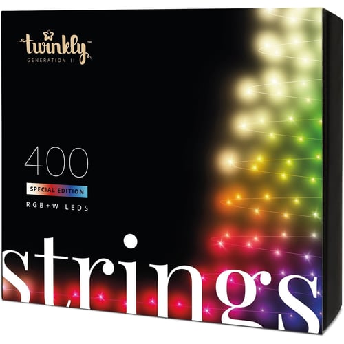 Smart LED Гирлянда Twinkly Strings RGBW 400_ BT+WiFi_ Gen II_ IP44_ кабель черный