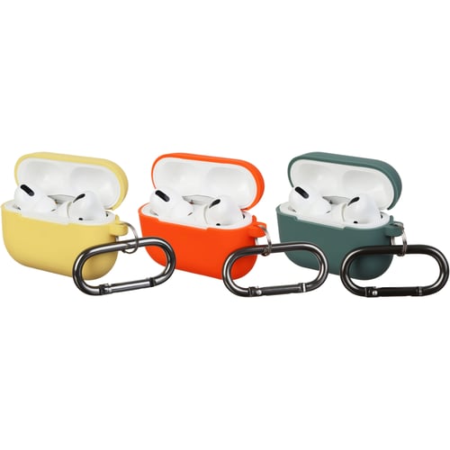 Чохол для навушників ArmorStandart Silicon with hook 3in (Atrovirens, Orange, Yellow) for Apple AirPods Pro