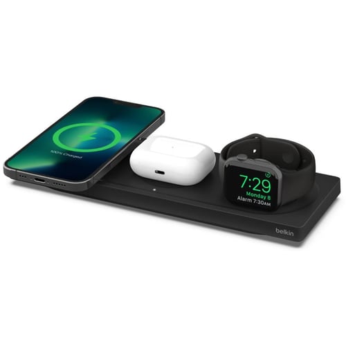 Зарядное устройство Belkin Wireless Charger Base Station Black (WIZ016VFBK) for iPhone 16 I 15 I 14 I 13 I 12 series, Apple Watch and Apple AirPods