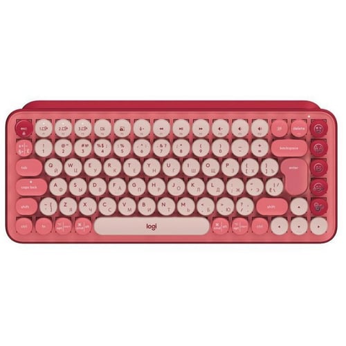 Клавіатура Logitech POP Keys Wireless Mechanical Keyboard UA Rose (920-010737)