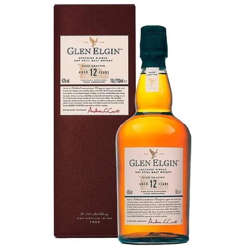 Віскі Glen Elgin 12 YO, 0.7л 43%, у подарунковій упаковці (BDA1WS-WSM075-009)