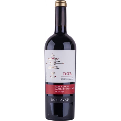 Вино Bostavan DOR Rara Neagra & Cabernet Sauvignon 0.75л (DDSAU8P040)