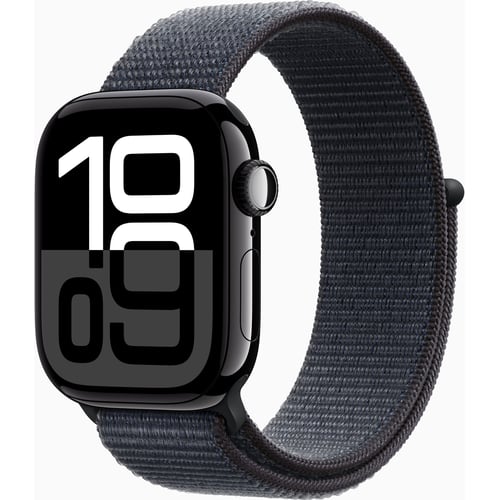 Apple Watch Series 10 42mm GPS Jet Black Aluminum Case with Ink Sport Loop (MWWG3)