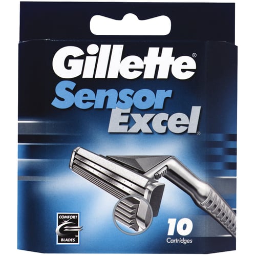 Gillette Sensor Excel Змінні касети для гоління 10 шт.