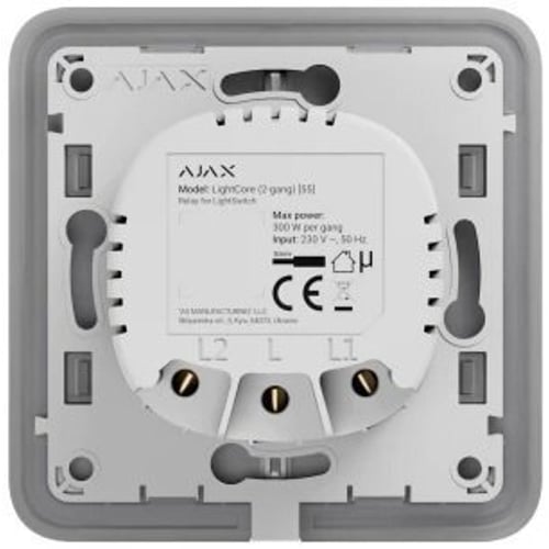 Вимикач Ajax LightCore 2-gang for LightSwitch Jeweler