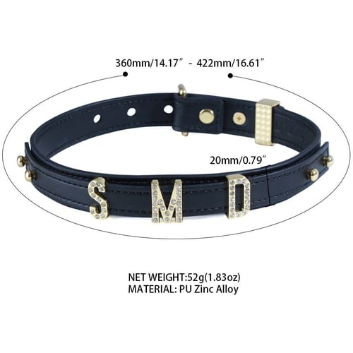 Ошейник LOCKINK Dark DIY Alphabet Collar фото 7