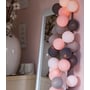 Гирлянда Cotton ball lights на 10 шаров 2,7м, Pink-Grey: Количество ламп 10