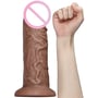 Фаллоимитатор LoveToy Realistic Chubby Dildo Brown 10.5": Мошонка Нет