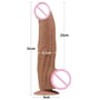 Фалоімітатор LoveToy Sliding-Skin Dual Layer Dong 12" Brown: Тип Реалистичные