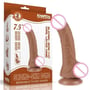 Фалоімітатор LoveToy Sliding-Skin Dual Layer Dong 7.5" Brown: Тип Реалистичные