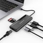 Адаптер Adonit Adapter USB-C to USB-C+HDMI+RJ45+2xUSB3.0+SD Black (3183-17-07-A): Додаткові роз'єми SD+TF Card, USB OTG, Ethernet, HDMI, USB-C