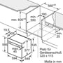 Духова шафа електрична Siemens HB672GBS1: Розміри 59.5х59.4х54.8 см