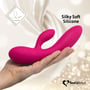 Гнучкий вібратор кролик з двома моторами FeelzToys Lea Rabbit Vibrator Rubine Red: Тип і форма Кролики