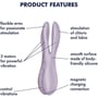 Кліторальний вібратор Satisfyer Threesome 2 Violet: Діаметр, см 3.7