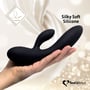 Гнучкий вібратор кролик з двома моторами FeelzToys Lea Rabbit Vibrator Black: Призначення Вагінальні