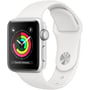 Apple Watch Series 3 38mm GPS Silver Aluminum Case with White Sport Band (MTEY2)
