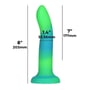 Фалоімітатор, що світиться в темряві ADDICTION - Rave - 8" Glow in the Dark Dildo - Blue Green фото 7