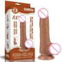 Фалоімітатор LoveToy Sliding-Skin Dual Layer Dong 8" Brown: Тип Реалистичные