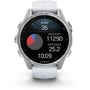 Смарт-часы Garmin Fenix 8 AMOLED 43mm Silver with Whitestone Silicone Band (010-02903-00): Дисплей 1.3" AMOLED (416x416) / Corning Gorilla Glass