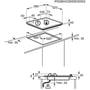 Варильна поверхня Electrolux KGG64362K: Розташування панелі спереди