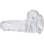 Прозрачный фаллоимитатор на присоске ADDICTION — Clear Dildo with Balls 6", вибропуля в подарок: Назначение Вагинальные