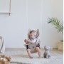 Тканевая детская качель подвесная Infancy™ Ушастик бежевая: Материал сиденья текстиль