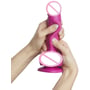 Реалистичный фаллоимитатор Strap-On-Me Sliding Skin Realistic Dildo Fuchsia - L: Наличие вибрации Нет