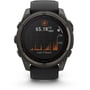 Смарт-годинник Garmin Fenix 8 Solar 51mm Sapphire Carbon Grey DLC Titanium with Black/Pebble Grey Silicone Band (010-02907-11): Матеріал ремінця Силикон