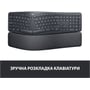 Клавиатура Logitech ERGO K860 Bluetooth/Wireless UA Black (920-010108): Тип клавиатуры стандартная