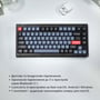 Клавіатура Keychron V1 Max 84 Key RGB Hot-Swap Gateron Jupiter Brown Knob Carbon Black (V1MD3_KEYCHRON): Підключення беспроводное