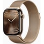 Apple Watch Series 10 42mm GPS+LTE Gold Titanium Case with Gold Milanese Loop