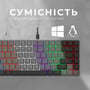 Клавіатура GamePro MK140R Red Switch Low Profile Dark Gray: Додатково украинская раскладка, подсветка клавиш