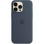 Чехол для iPhone Apple Silicone Case with MagSafe Storm Blue (MPTQ3) for iPhone 14 Pro Max: Цвет синий